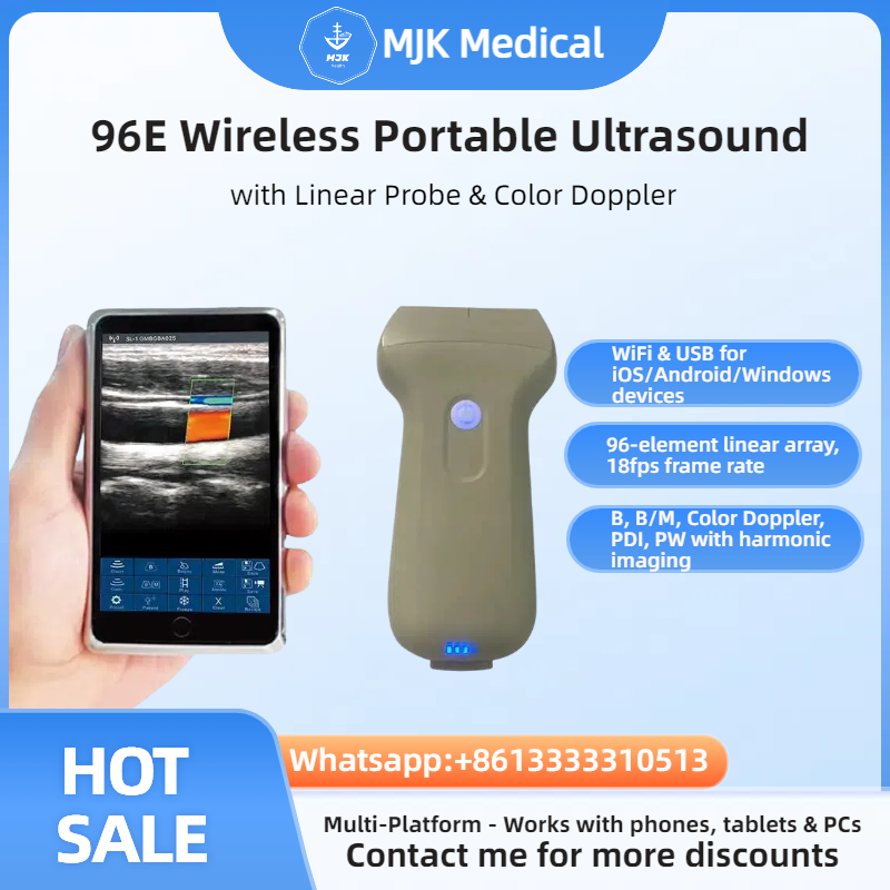Portable 96E Ultrasound Machine Wireless w/ Color Doppler & Linear Probe