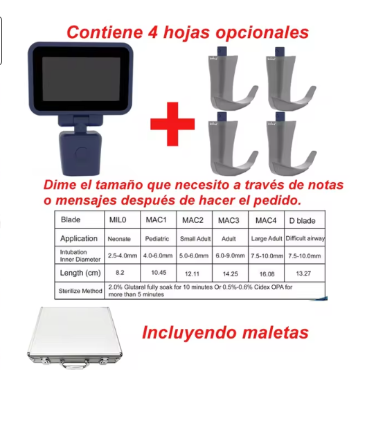 3.5 Inch Touch Screen Video Laryngoscope Laringoscope with 6 Optional Blades