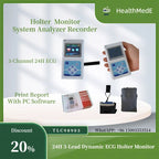 TLC9803 3 Channels ECG Holter Recorder, EKG Dynamic ECG Monitor System
