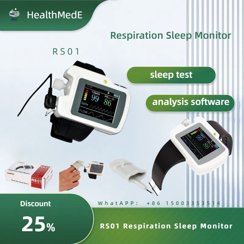 CMS RS01 Respiration Sleep Monitor SPO2/PR with analysis software