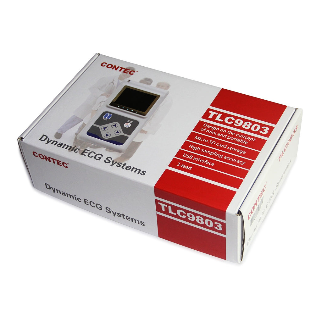 TLC9803 3 Channels ECG Holter Recorder, EKG Dynamic ECG Monitor System