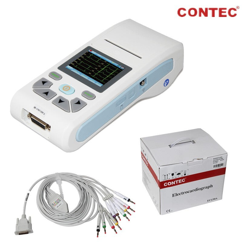 Touch Screen ECG90A Single Channel 12 Leads USB Software Printer EKG ECG Machine