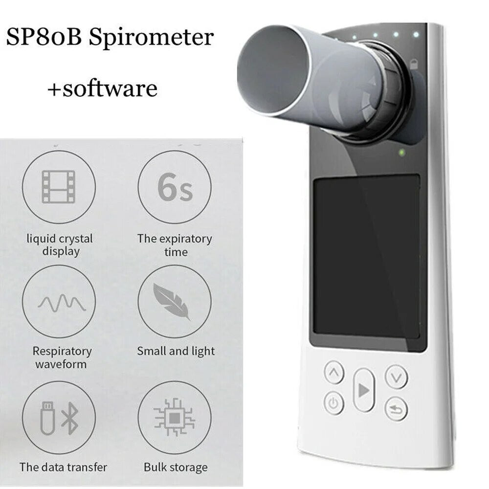 Handheld  SP80B Spirometer-Bluetooth Enabled, Lung Capacity Tester w/ Data