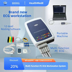 8000G Workstation System, 12 Lead Rest PC Based Portable ECG Machine