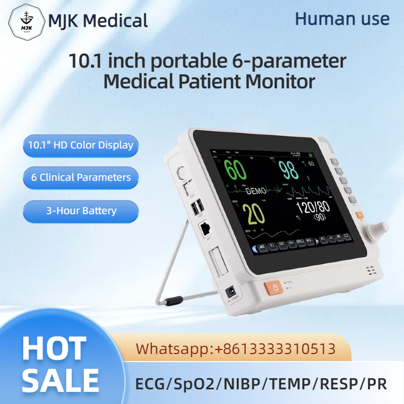 Portable Patient Monitor - 10.1" Touchscreen 6-Parameter Vital Signs