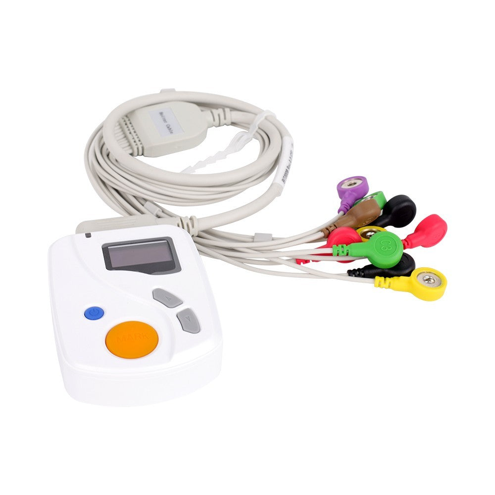 TLC6000 12-Lead Holter Monitor - 24hr ECG Recorder for Cardiac Rhythm Analysis