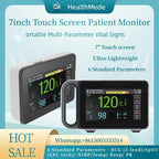 7in Touch Screen Patient Monitor - Portable Multi-Parameter Vital Signs