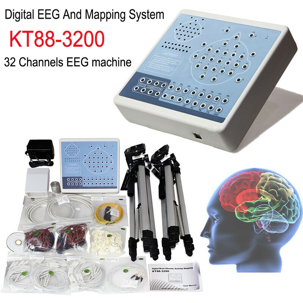 KT88-3200 32-Channel Digital EEG Machine w/ Brain Mapping Software