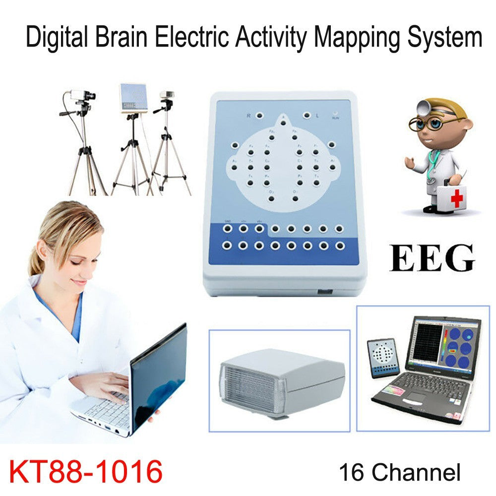 16Channel EEG Device-Digital Brain Electric Activity Monitor&Mapping System KT88
