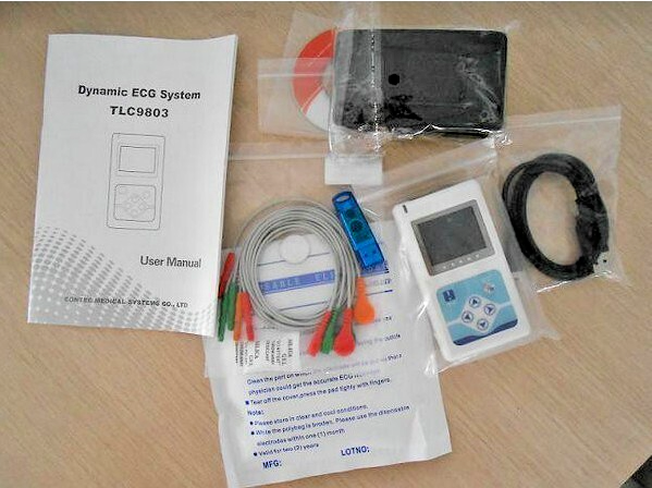 Professional TLC5000 12-Channel Holter ECG Machine -24-Hour Portable EKG Monitor