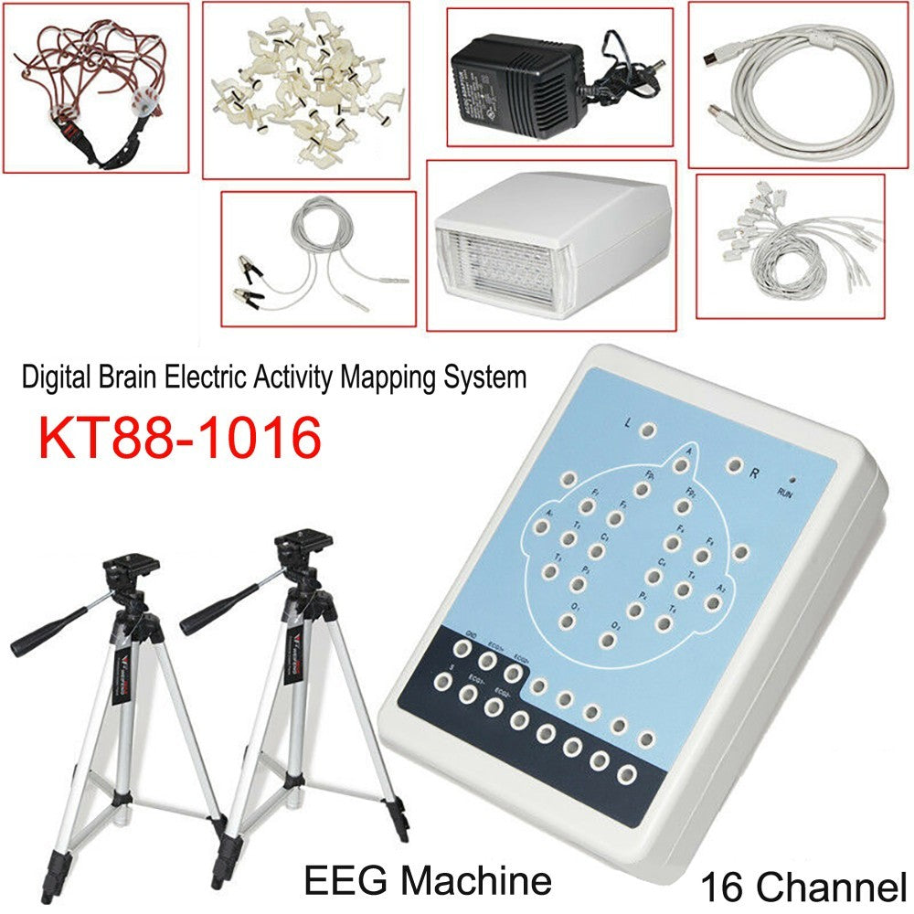 16Channel EEG Device-Digital Brain Electric Activity Monitor&Mapping System KT88