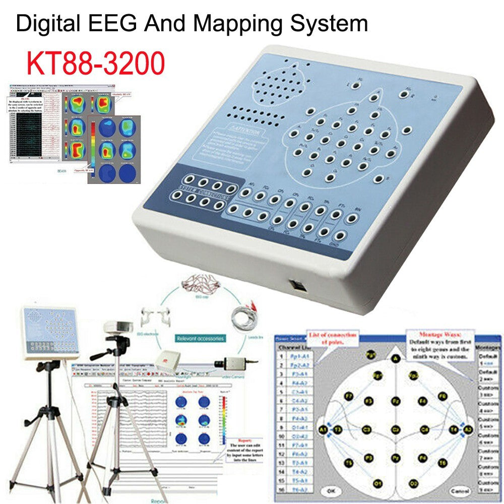 KT88-3200 32-Channel Digital EEG Machine w/ Brain Mapping Software