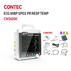 CONTEC Patient Monitor Human 8" Vital Sign Monitor ECG NIBP RESP SPO2 PR TEMP