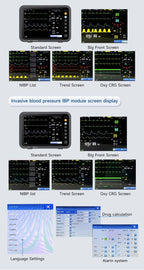 12 Inch Human VET Multiparameters ECG/NIBP/PR/SPO2/RESP/TEMP ICU Patient Monitor