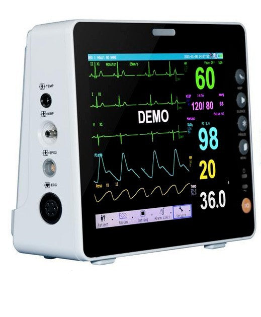 8 inch Vital Signs Monitor ECG NIBP SPO2 RESP TEMP