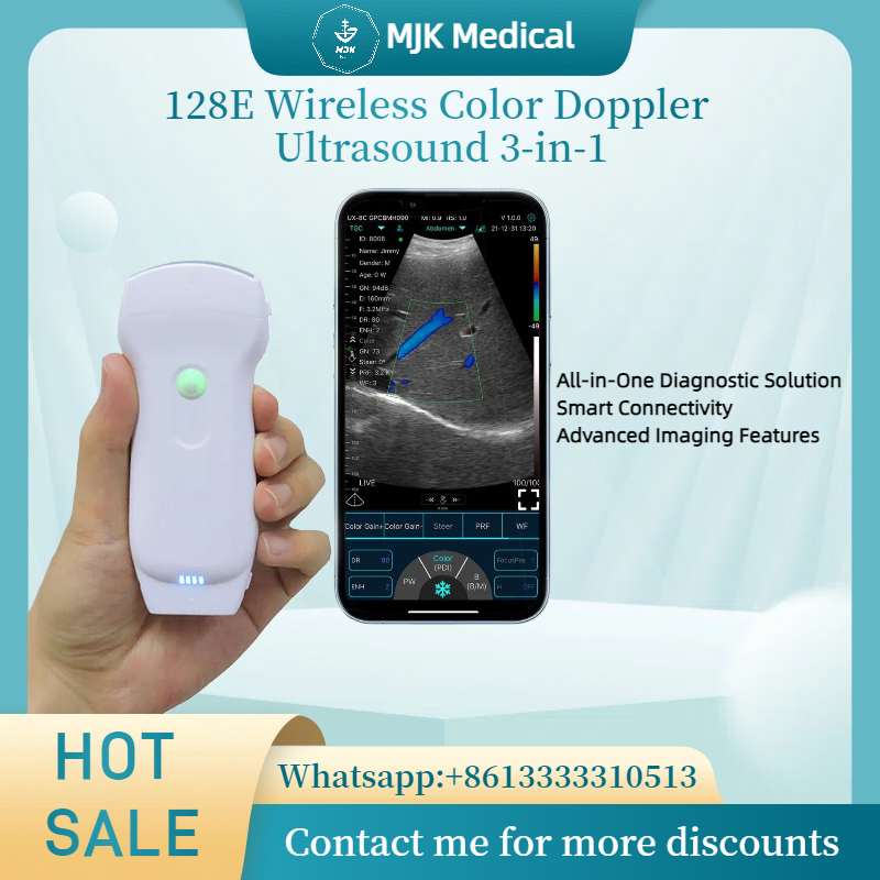 128E Wireless Color Doppler 3-in-1 Ultrasound Scanner with Dual Probes