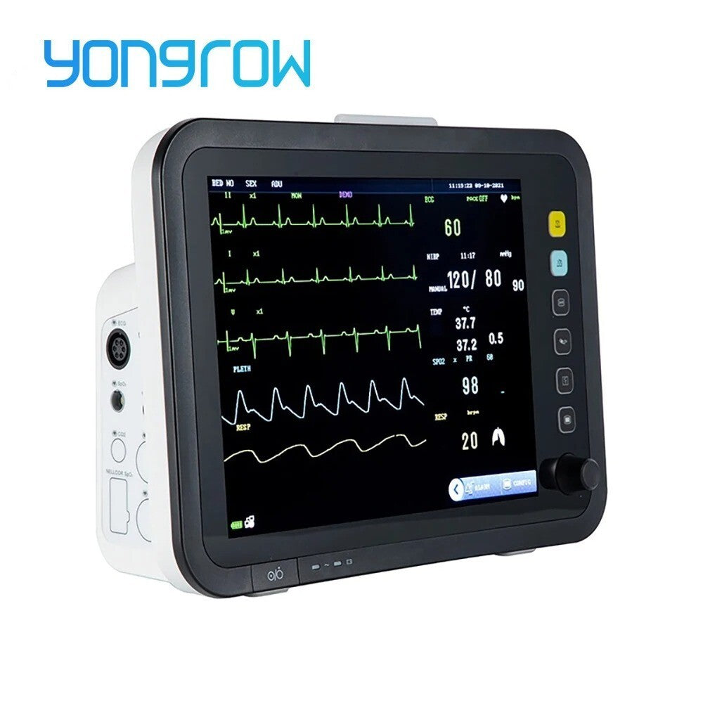 12 Inch Human VET Multiparameters ECG/NIBP/PR/SPO2/RESP/TEMP ICU Patient Monitor