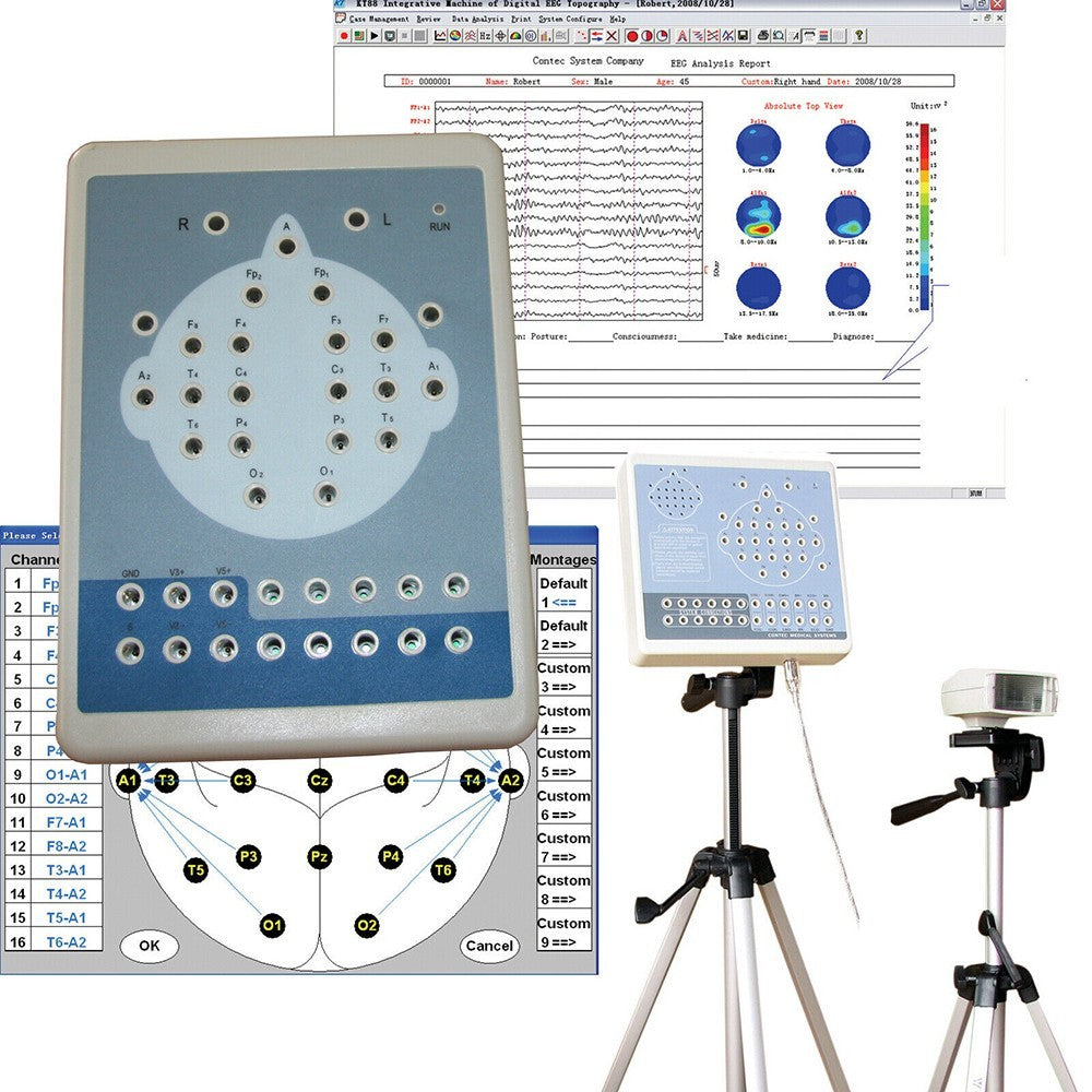 16Channel EEG Device-Digital Brain Electric Activity Monitor&Mapping System KT88