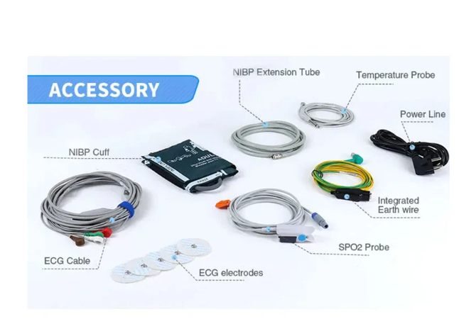 7in Touch Screen Patient Monitor - Portable Multi-Parameter Vital Signs