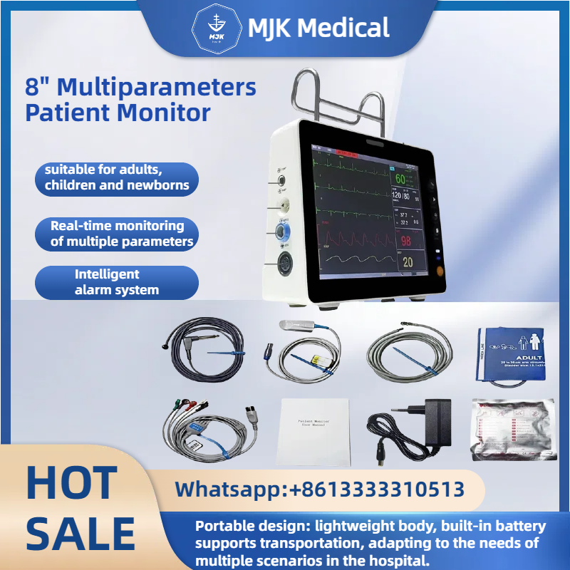 8 inch Vital Signs Monitor ECG NIBP SPO2 RESP TEMP