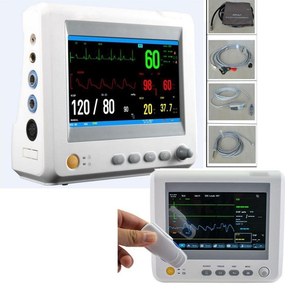 8" Veterinary Patient Monitor - Multi-Parameter with ECG, SPO2, NIBP