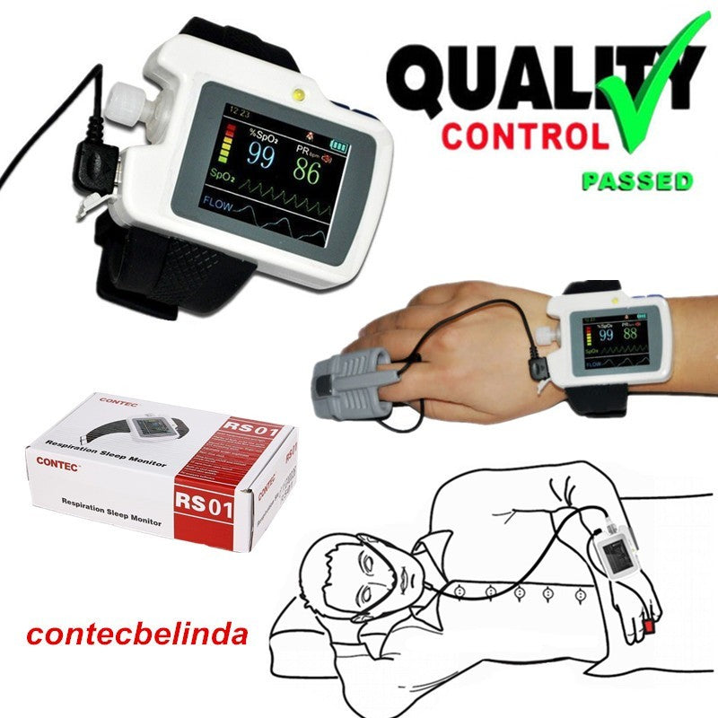 CMS RS01 Respiration Sleep Monitor SPO2/PR with analysis software