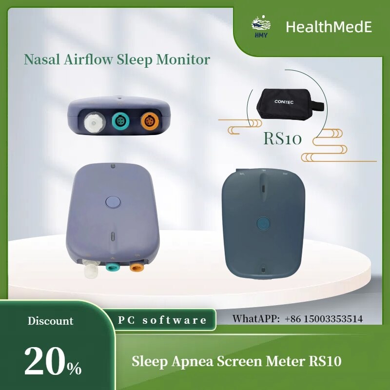 RS10 Sleep Apnea Screen Meter Spo2 PR Nose Air Flow PC Analysis Software
