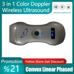 Wifi Wireless USG Phased Array 152E Convex Linear Cardiac 3in1 Ultrasound Probe