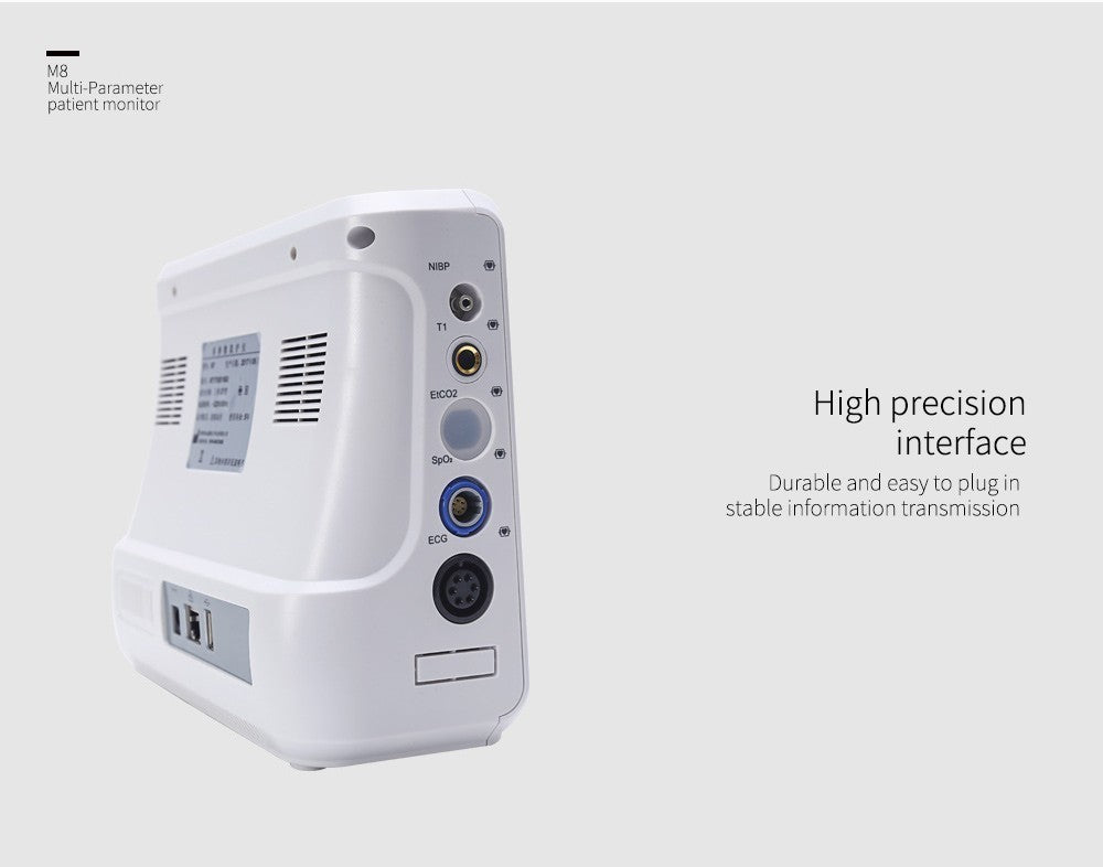 8" Veterinary Patient Monitor - Multi-Parameter with ECG, SPO2, NIBP