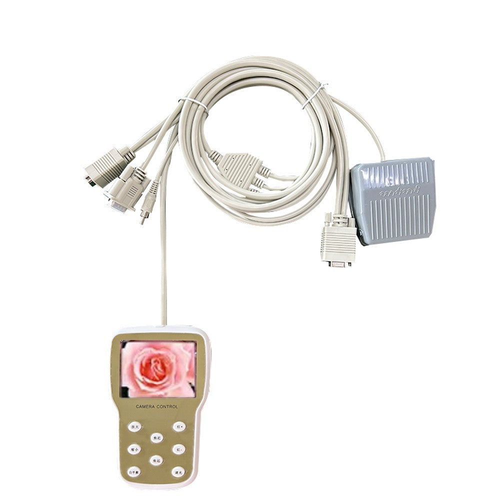 Digital electronic colposcope, remote control with screen, standard definition